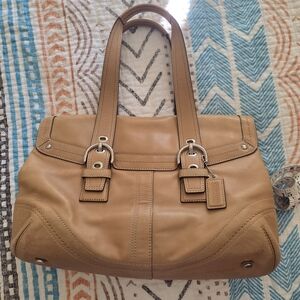 Coach Tan Leather Tote Bag